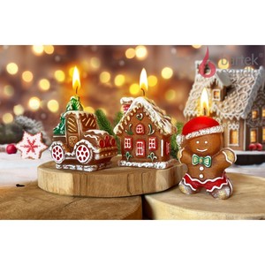 SVEČA FIGURA GINGERBREAD TOWN