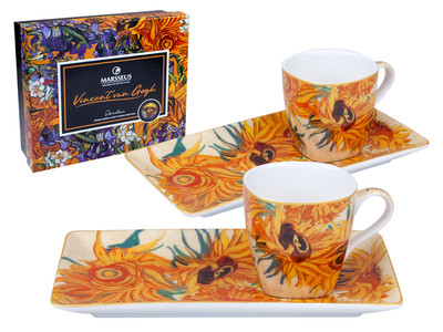 2140 SET ESPRESSO+KROŽNIK SONČNICE