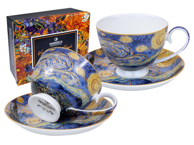 4414 SET 2 KAPUČINO ZVEZDNA NOČ VAN GOGH
